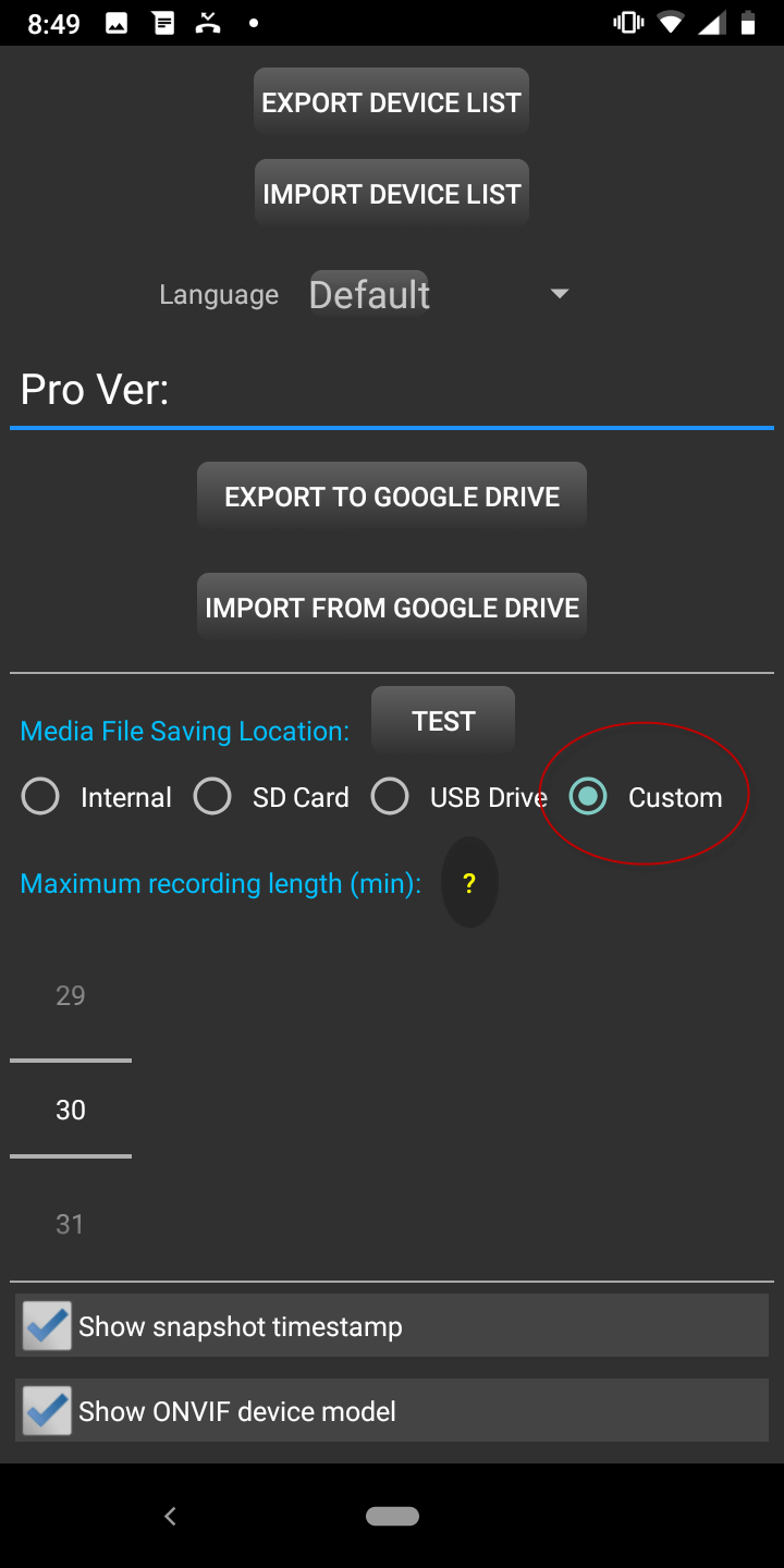 ip camera to google drive