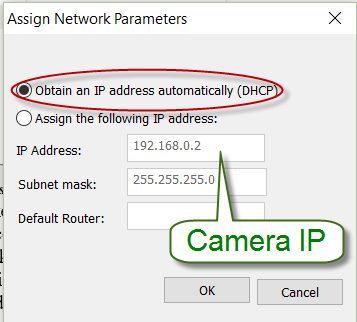 find ip camera in network