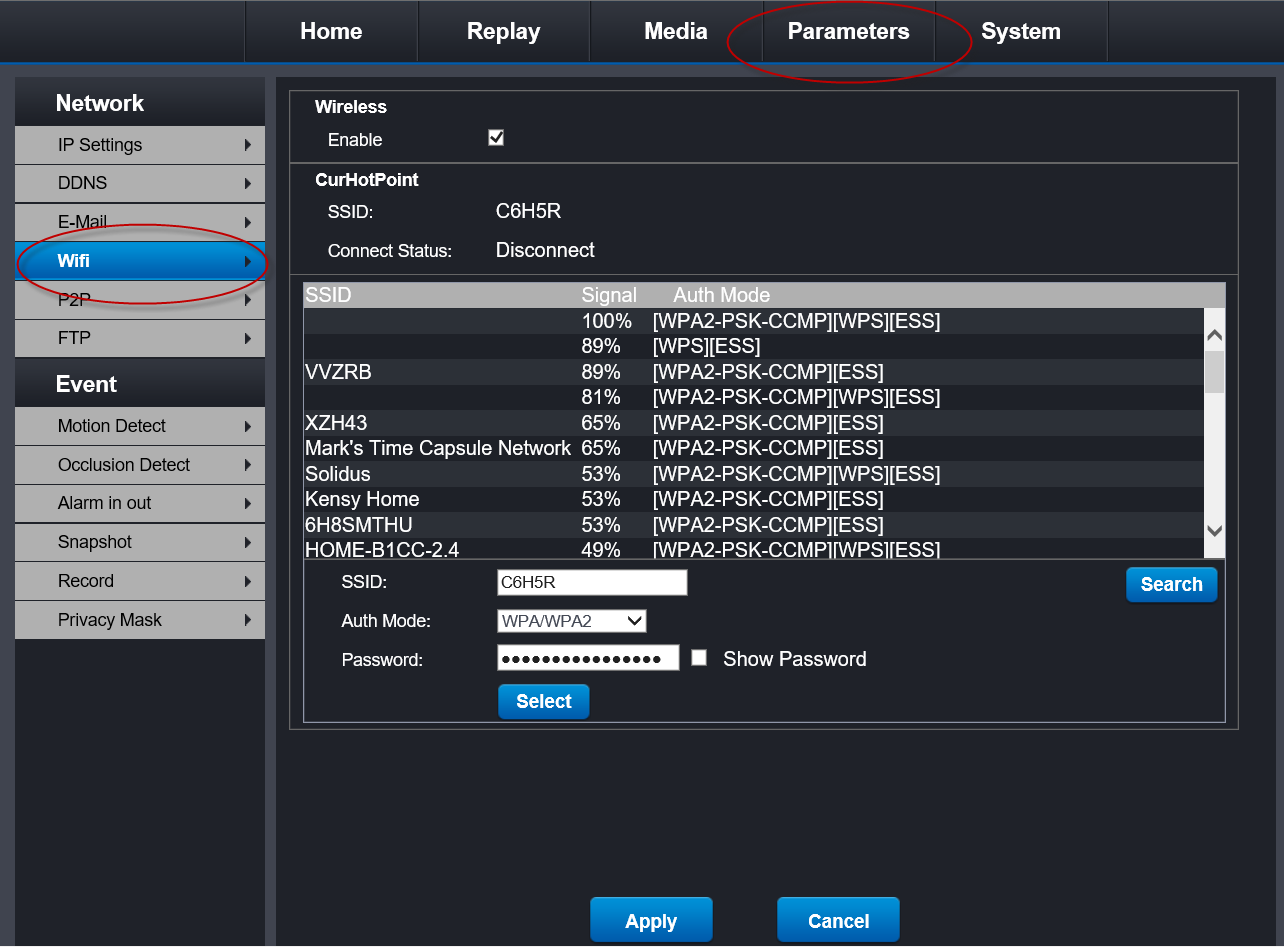 set ip camera